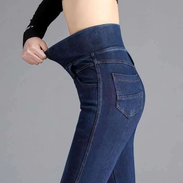 Elastic Waist High Waist Jeans For Women Spring And Autumn - Image 6