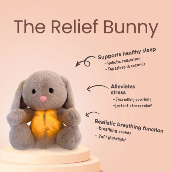 Breathing Rabbit Soothing Sensory Plush Toy With Relieve Anxiety Bunny Comforter Breathes For Newborn Conciliate Baby - Image 5