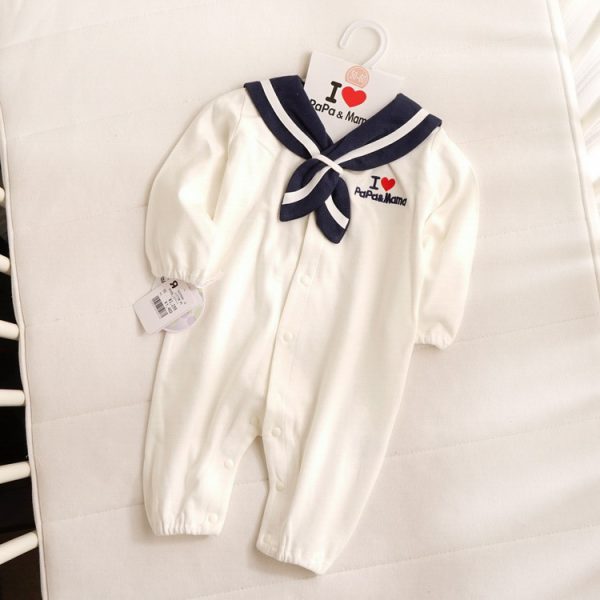 Navy Style Baby Clothes Newborn Clothes Baby Onesies - Image 3