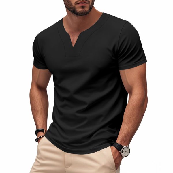 Quick-drying Skin-friendly Loose Solid Color Short Sleeve - Image 3