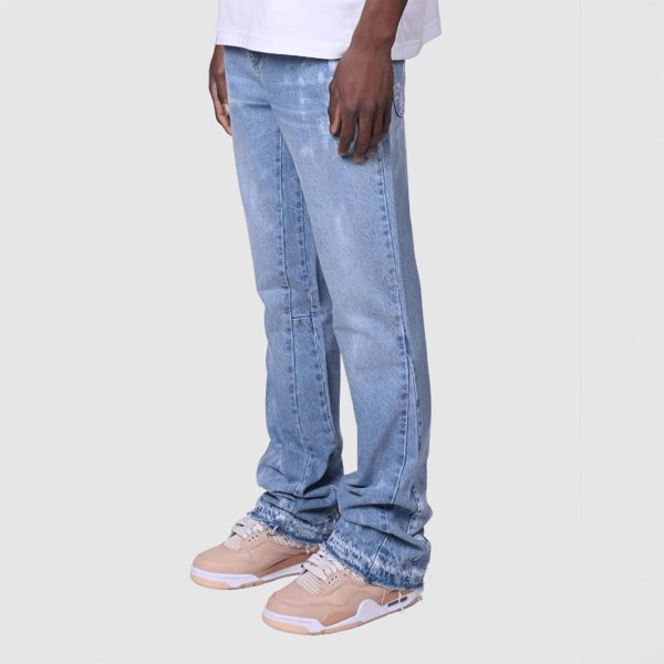 Men's Fashion Stretch Embroidery Straight-leg Denim Straight-leg Pants - Image 3