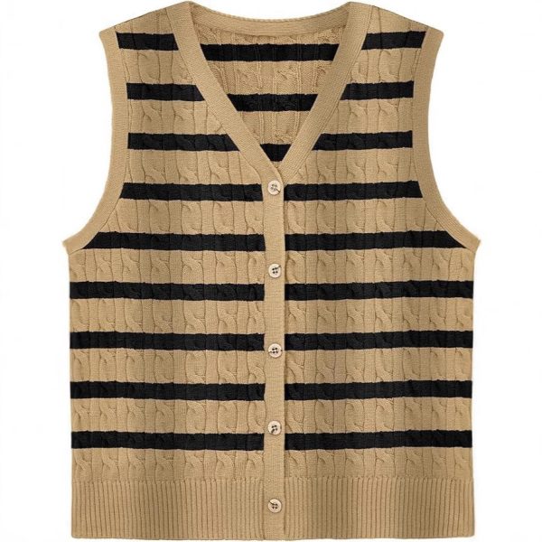 European And American Women's Fashion Sweater Vest Twisted Knitted Short - Image 5