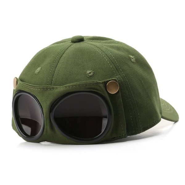 Pilot Hat Personalized Glasses Peaked Cap Male Sunglasses Sunshade Spring And Summer All-match - Image 5