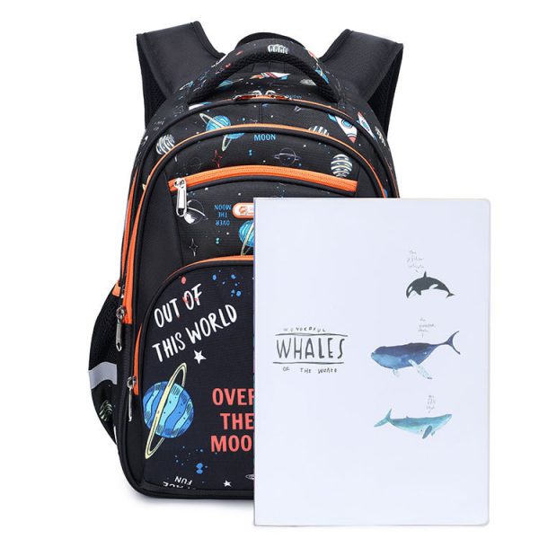 Primary School Boys Large Capacity Children's Backpack Space Schoolbag - Image 5