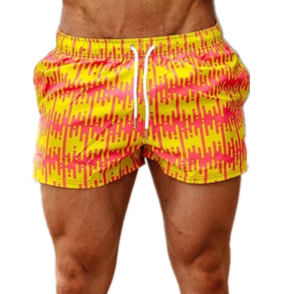 Summer Beach Pants Men's Loose Quick Dry Boxer Trunks Five Points Large Size - Image 4