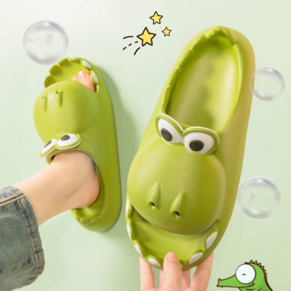 Kids Dinosaur Slippers Wholesale Summer Cartoon Parent Child Outdoor Home EVA Sandals Women Men Kids Cute Slippers Baby Shoes - Image 2