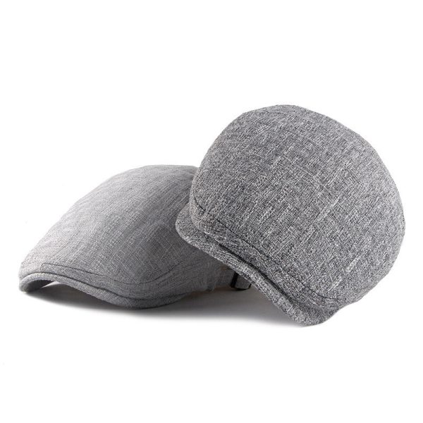 Men's British Retro Breathable Simple Light Board Advance Hats - Image 2