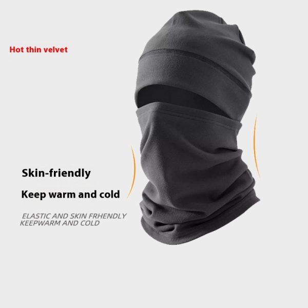 Dralon Hat Men's Winter Wind Mask Hat Neckerchief Cover Two-piece Set Cycling Bag Headgear Ear Protection - Image 3