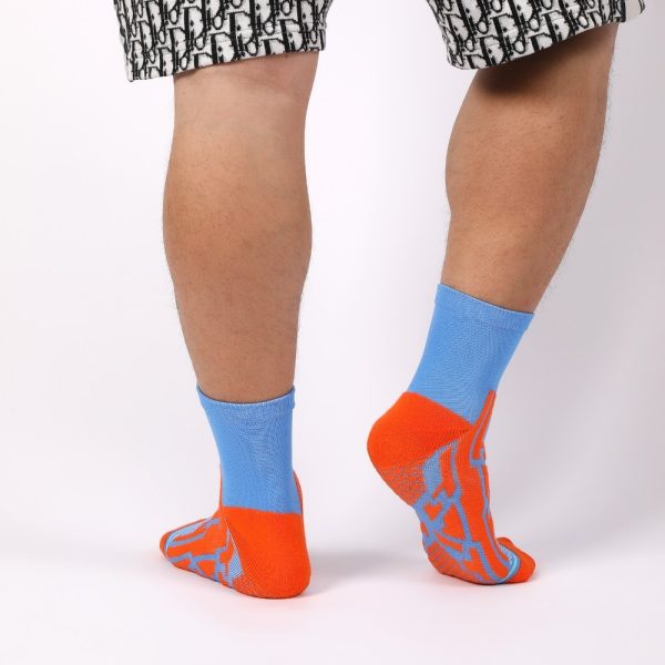 5 Pairs Of Mixed Mid-calf Sports Socks With Breathable Terrycloth Bottoms For Cushioning, Men's Ankle Socks With Arch Support. - Image 2