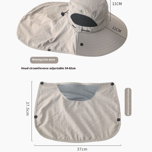 Outdoor Fishing Cap Protection Bucket Hat UV Protection Sun Hat - Image 5