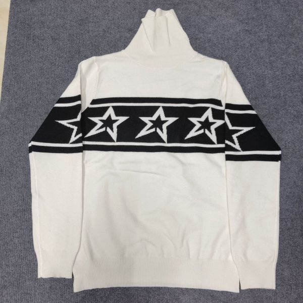 American Autumn And Winter New Slim Fit XINGX Printed Turtleneck Sweater - Image 6