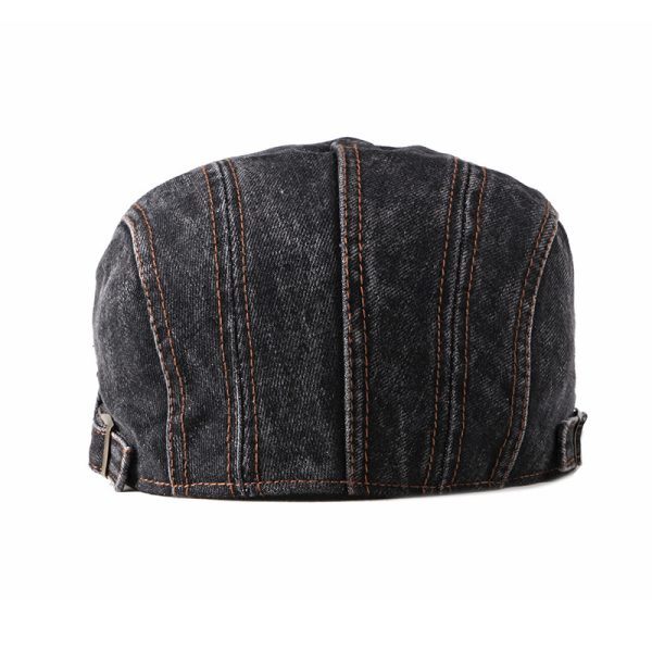 Fashion Wash Denim Beret Men - Image 5