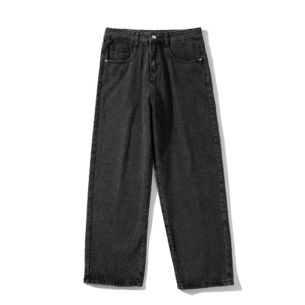 Retro Washed Denim Jeans For Men In All Seasons - Image 7