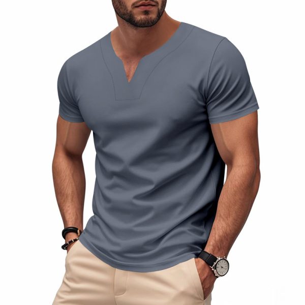 Quick-drying Skin-friendly Loose Solid Color Short Sleeve - Image 5