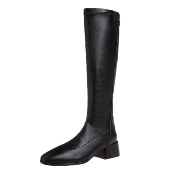 Long Velvet Boots Female Skim-fit Height Increasing - Image 4