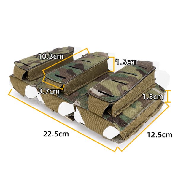 Triple Quick Pull Cover Open Double Layer Clip Set Tactical Front Panel Bag - Image 2