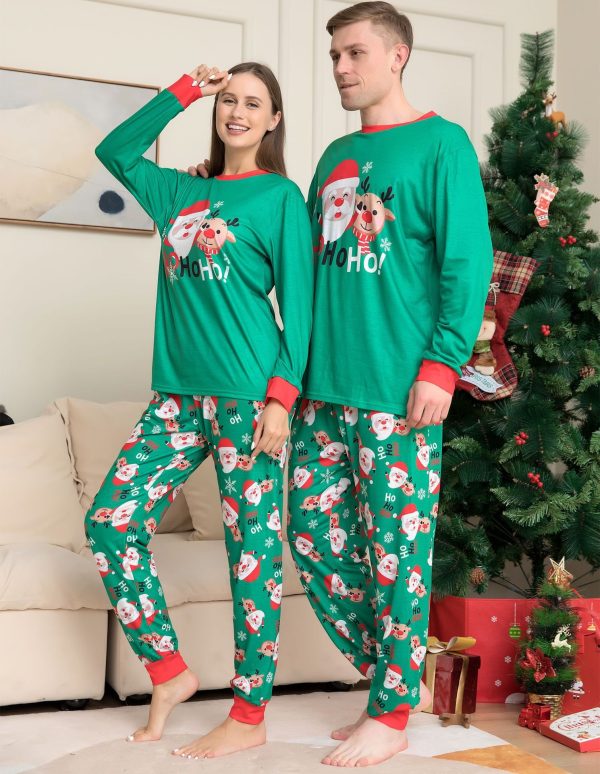 Christmas Pajamas For Family Matching Family Christmas PJs Sets Santa Claus Printed Top Sleepwear - Image 4