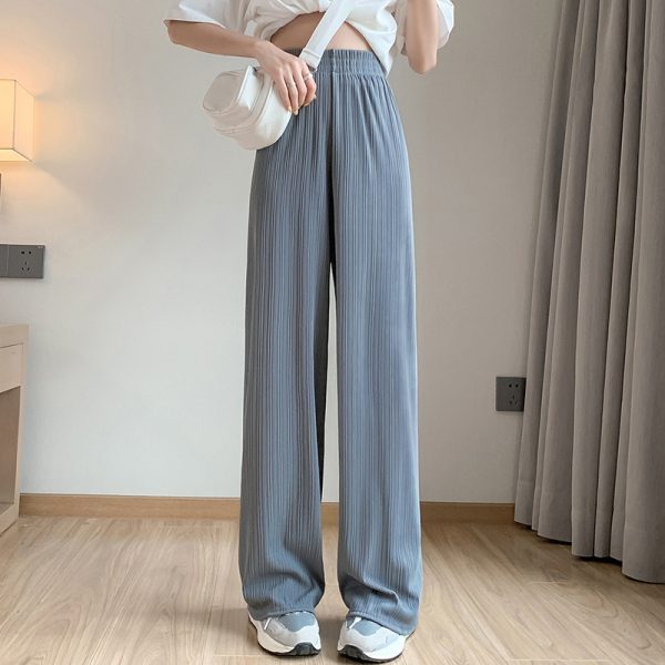 Loose Straight Casual Ice Silk Wide-leg Pants Women - Image 7