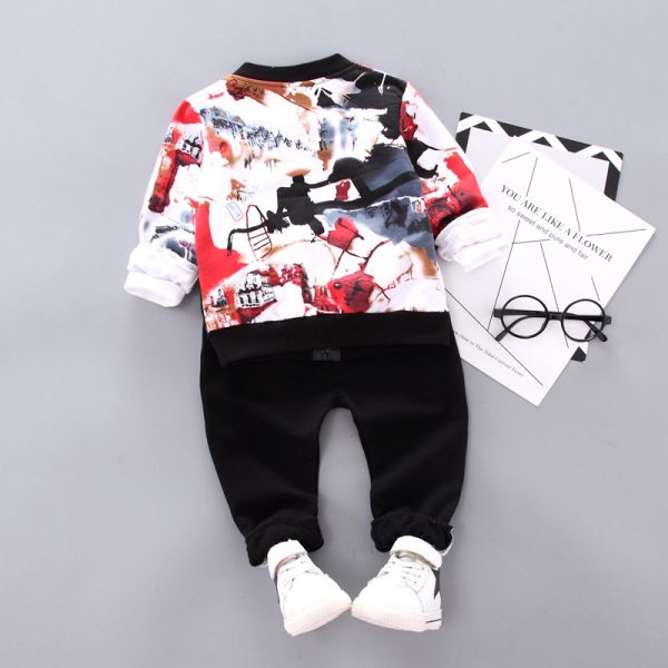 Boys Handsome Autumn And Winter Clothes Three-Piece Kid Clothes - Image 6