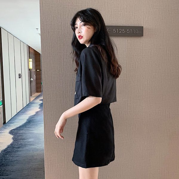 Summer Korean Style High Waist Thin Western Style Small Tailored Suit Top Women's Coat - Image 4