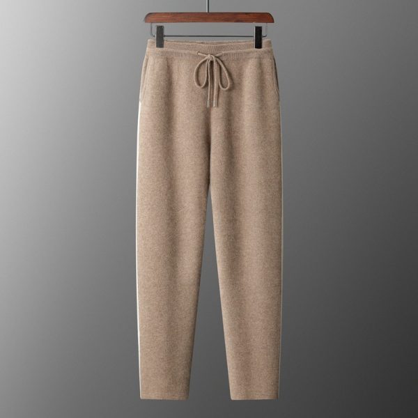 Thickened Assorted Colors Cashmere Men's Casual Loose Knitted Casual Pants - Image 3