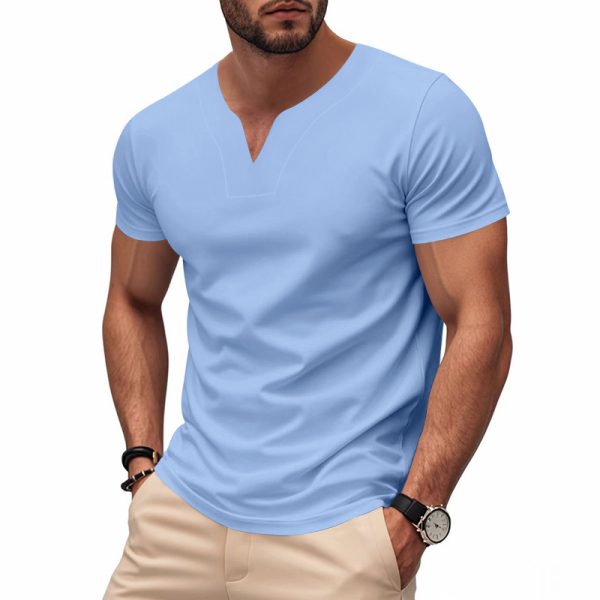 Quick-drying Skin-friendly Loose Solid Color Short Sleeve - Image 4