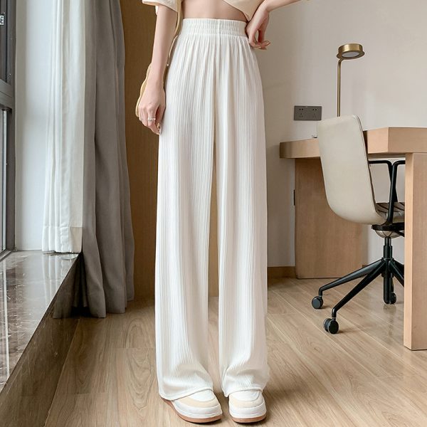 Loose Straight Casual Ice Silk Wide-leg Pants Women