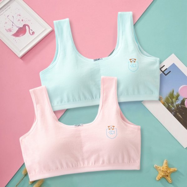 Primary Student Vest Female Junior High  Girl High School  Underwear Pure Cotton Bra - Image 5