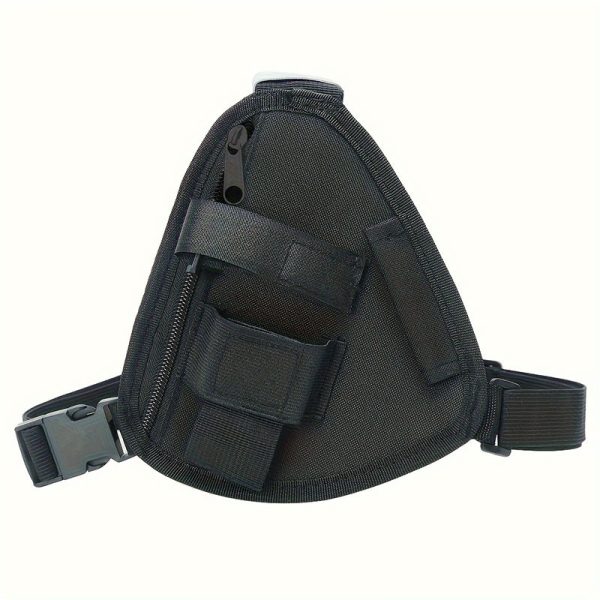 Men's Black Triangle Chest Bag Multifunctional Portable Messenger Bag - Image 4