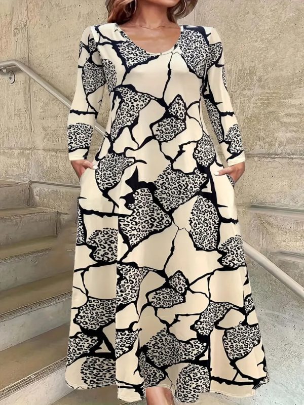 Women's Fashion Gradient Dress With Prints - Image 9