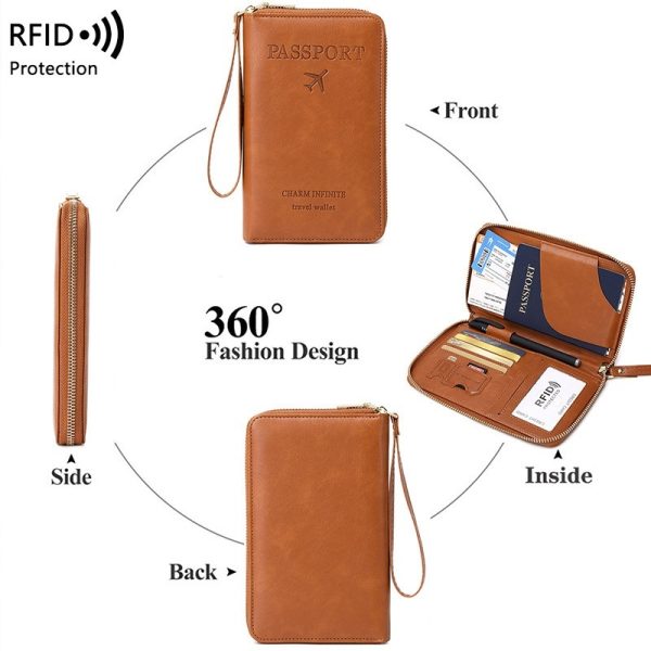 RFID Passport Case Ticket Storage Document Package - Image 2