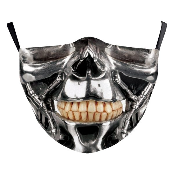 Halloween Milk Silk High Density Diagonal Cloth Double Layer Dustproof Protective Mask - Image 7