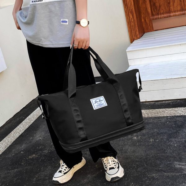 Travel Bag Large Capacity Double Expansion Portable Sports Gym Bag Student Luggage Bag Storage Bag - Image 2