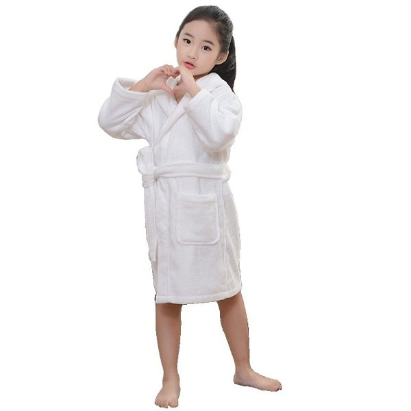 Pure Cotton Hotel Bathrobe Thickening Towel Material Nightgown - Image 5