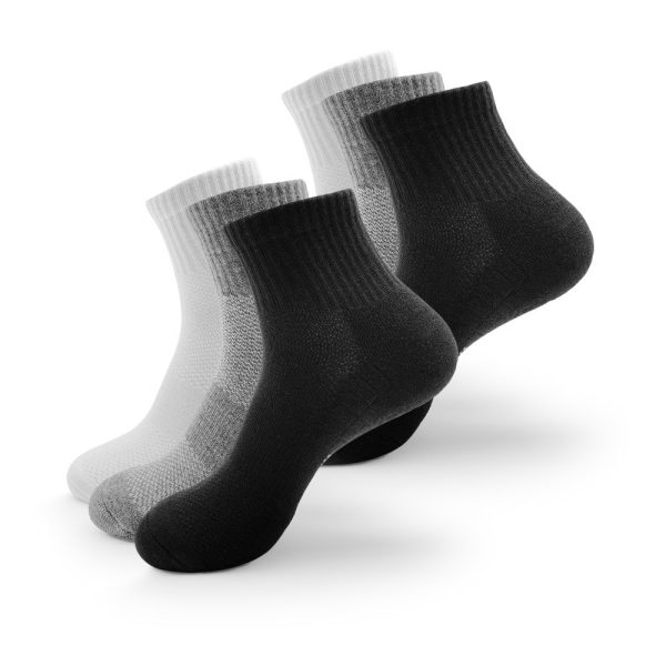 6 Pairs Of Men's Four-corner Ankle Shock-absorbing Sports Socks, Suitable For Sports Running And Hiking, With Shock Absorption And Breathable Features. - Image 4