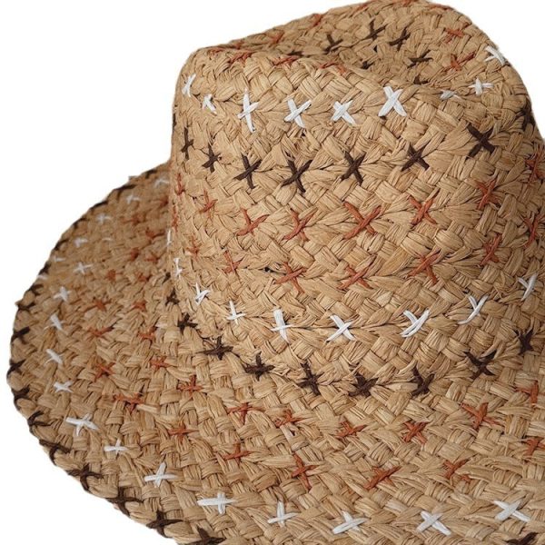 Retro Personality Western Cowboy Style Straw Hat - Image 5