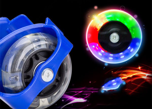 Pvc Children's Roller Skates Three-color Luminous Roller Skates - Image 3