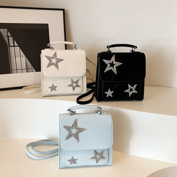 Women's Bag Fashionable Sequins Five-pointed Star Backpack - Image 4