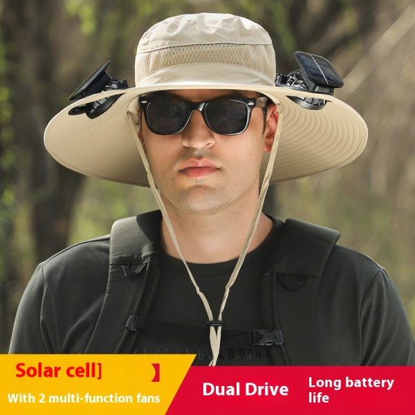 Long Endurance Lithium Battery Fan Solar Charging Wind Sun Protection Hat - Image 6