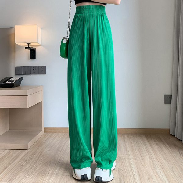 Loose Straight Casual Ice Silk Wide-leg Pants Women - Image 8