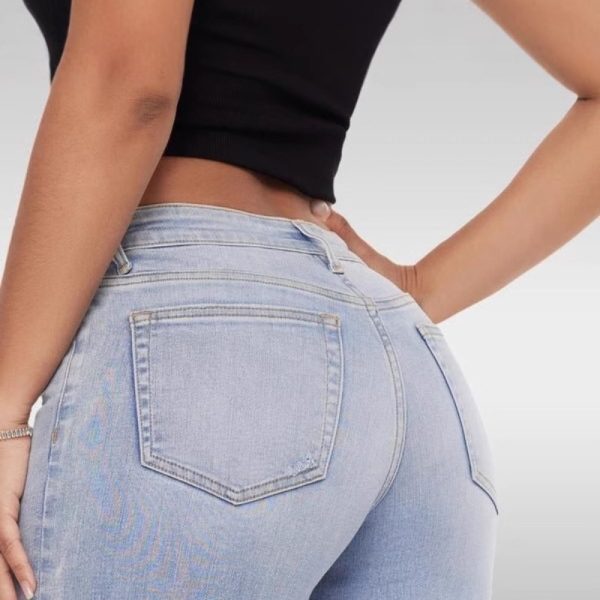 Narrow Wide-leg Pants High Waist Hip Lift Straight Loose Jeans - Image 4