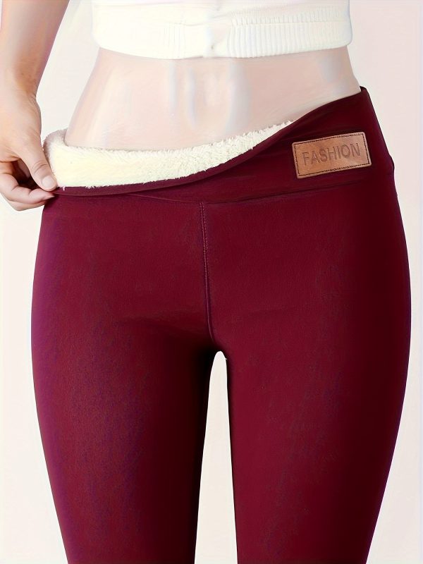 Women's Cashmere Fleece-lined Thickened Autumn And Winter Leggings - Image 7