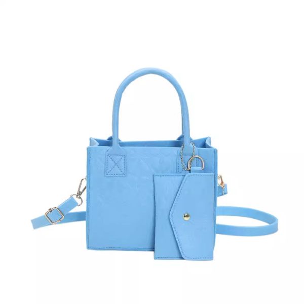 Simple Small Handbag Women's Fashion Felt One Shoulder Combination Bags - Image 5