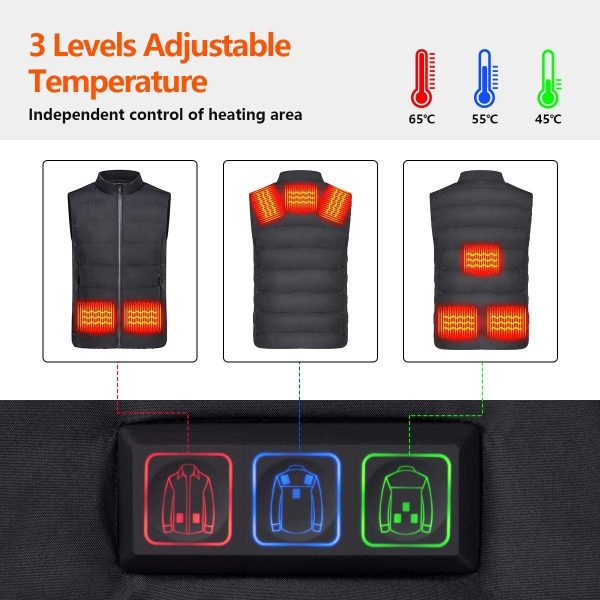 Intelligent Three-speed Temperature Control Electric Heating Vest Keeps The Whole Body Warm - Image 4