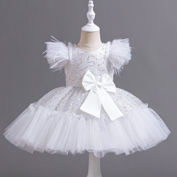 Flower Children's Clothing Children's Wedding Dress Tulle Skirt Summer - Image 4