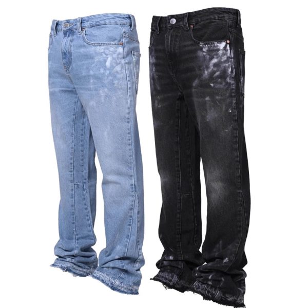 Men's Fashion Stretch Embroidery Straight-leg Denim Straight-leg Pants - Image 5