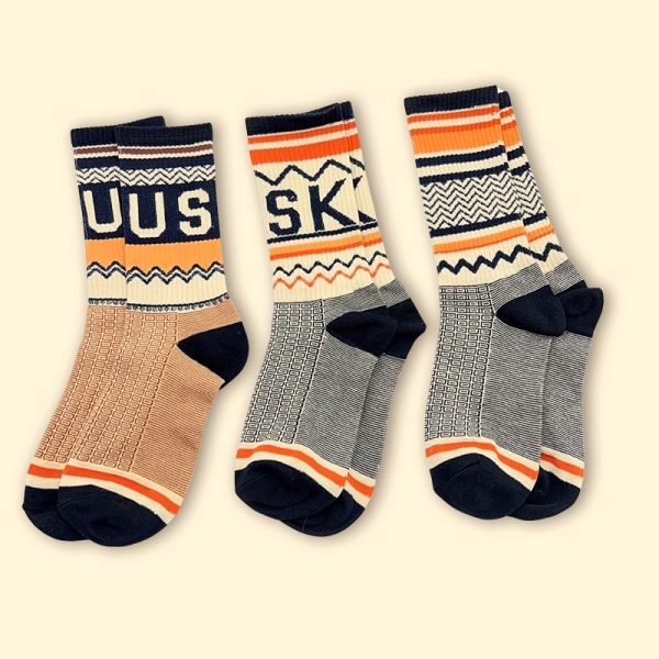 Six Pairs Of Men's And Women's Fashionable Socks With Letter Patterns - Offering Fashion And Comfort For Daily Wear And Suitable For All Four Seasons. - Image 3