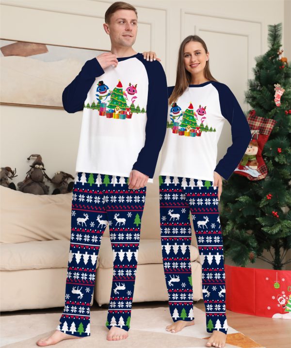 Family Matching Christmas Pajamas Set Xmas Long Sleeve Sleepwear Nightwear For Couples Kids Baby - Image 2