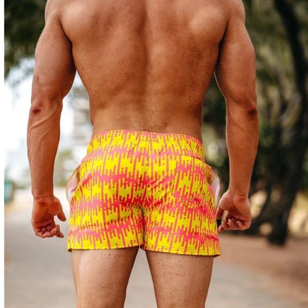 Summer Beach Pants Men's Loose Quick Dry Boxer Trunks Five Points Large Size - Image 3