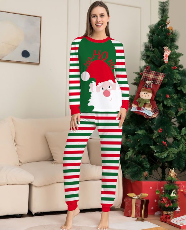 Family Christmas Pajamas Matching Sets Red Stripe Xmas Holiday Sleepwear Jammies Long Sleeve PJs Outfits - Image 3